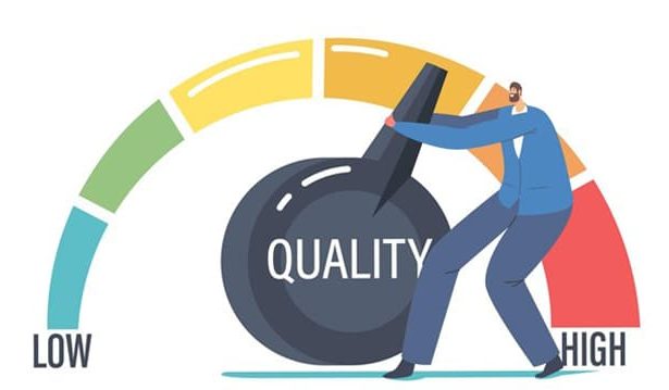 A graphic illustrates pushing quality to a higher standard in the vet sector.
